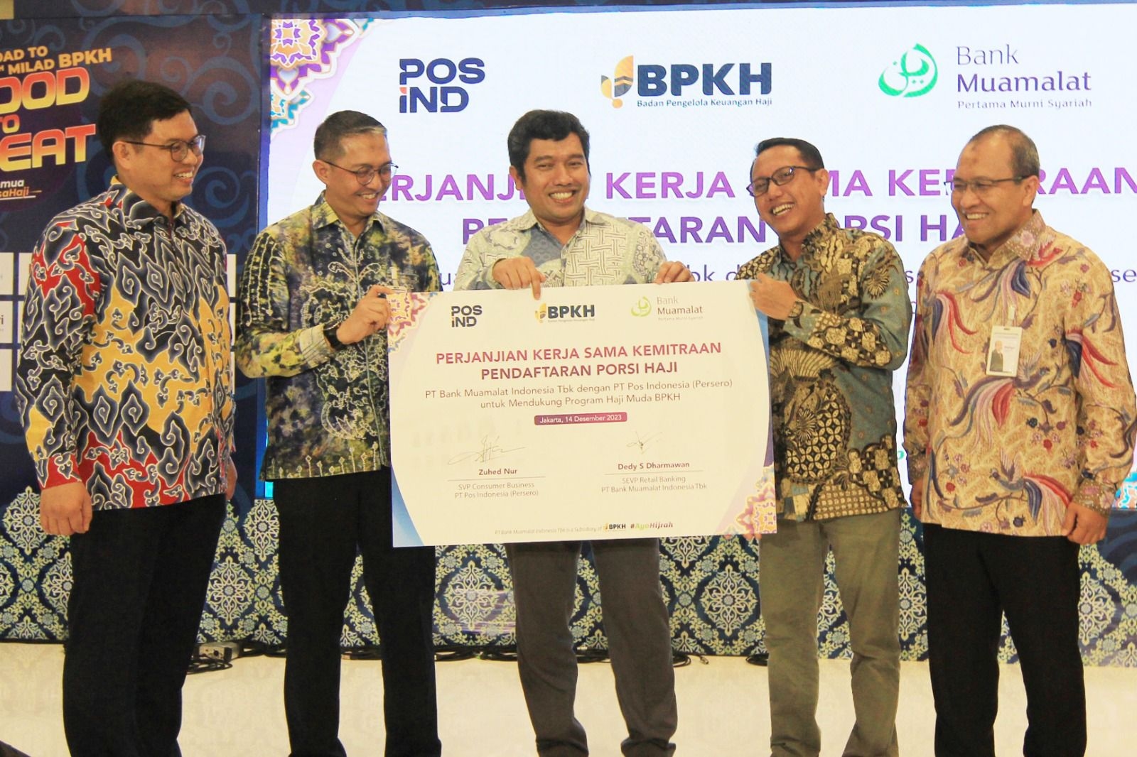 Bank Muamalat Gandeng Pos Indonesia Kerja Sama Pendaftaran Porsi Haji Reguler