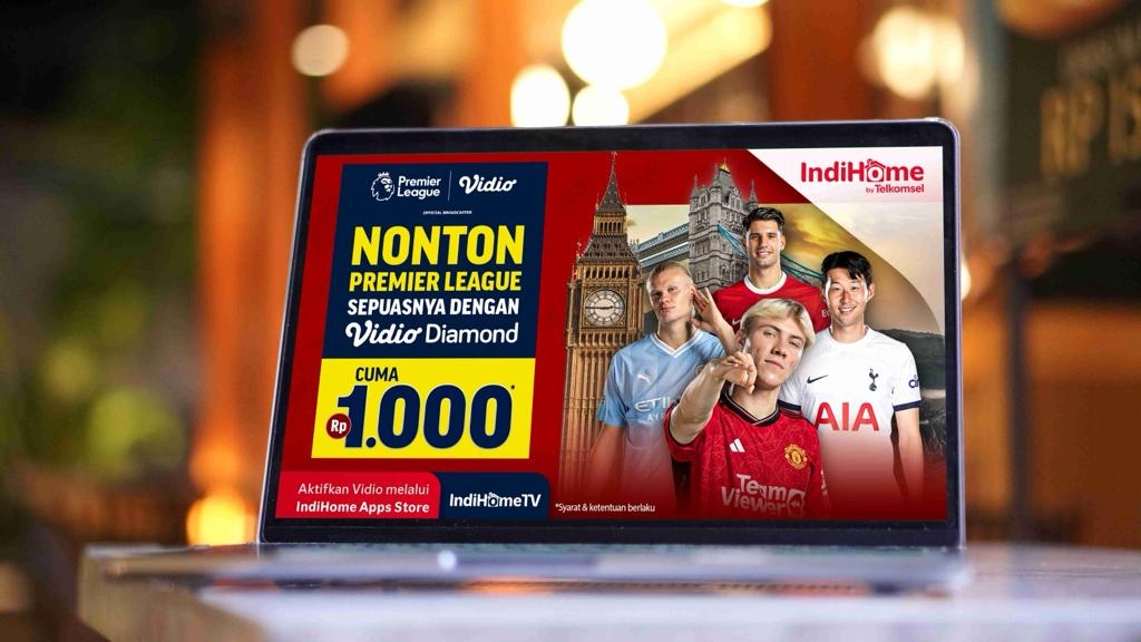 Telkomsel dan Vidio Hadirkan Add-On Vidio Diamond, Tonton Beragam Hiburan Berkualitas dan Tayangan Olahraga Hanya Rp1.000 di IndiHomeTV