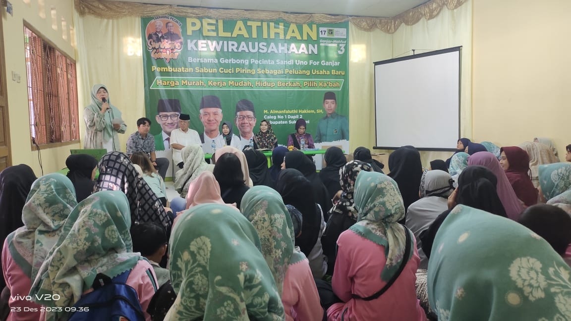 Inovasi Lokal: Relawan Gerbong Pecinta Sandi Uno For Ganjar Gelar Pelatihan Sabun di Sukabumi