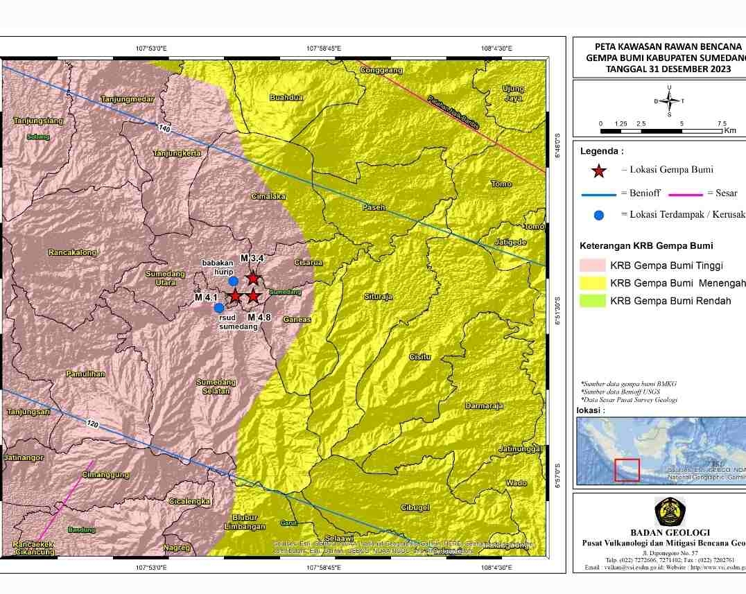 Gempa Magnitudo 4,8 di Subang, Kementerian ESDM: Aktivitas Sesar Cileunyi - Tanjungsari