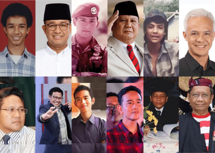 Viral! Begini Foto Lawas Capres-cawapres Saat Masih Muda, Netizen: Prabowo Paling Ganteng