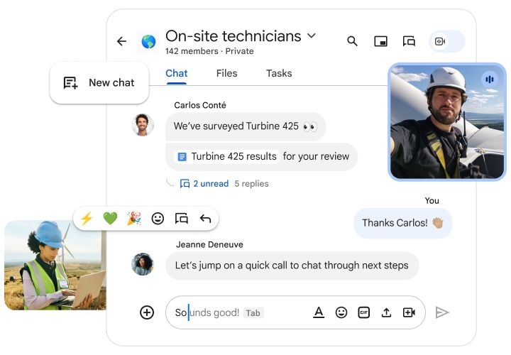 Google Chat Perbarui Tampilan dengan Floating Bar dan Fitur Baru
