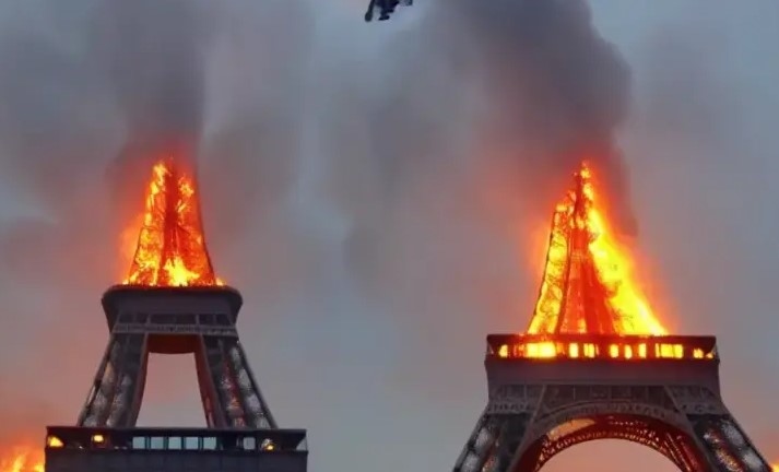 Viral di Medsos Menara Eiffel Paris Terbakar, Cek Faktanya!