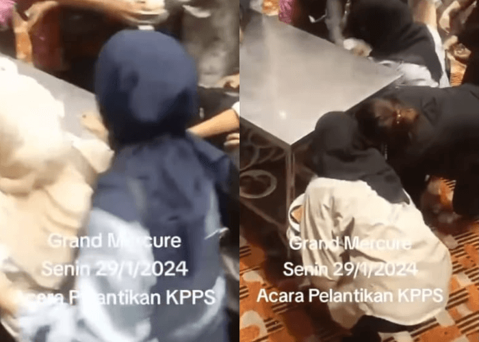 Viral Video Petugas KPPS Berebut Makanan Usai Pelantikan, Tuai Beragam Komentar Netizen