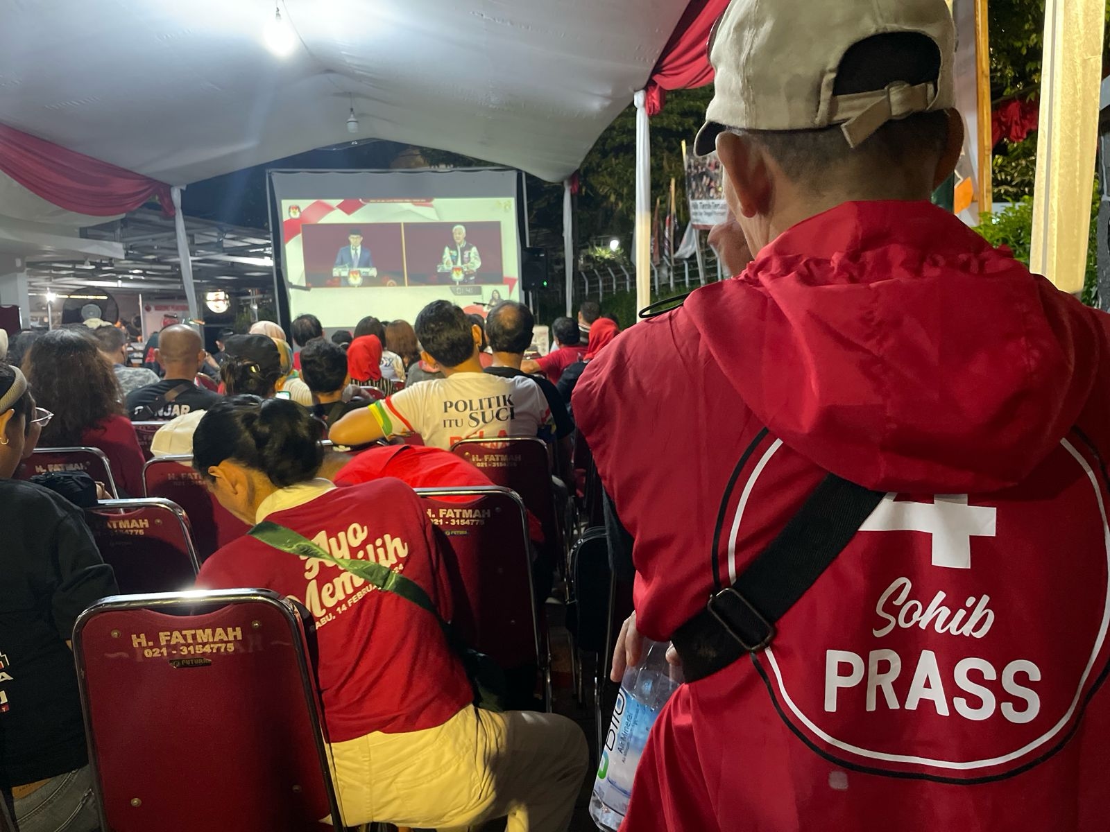 Seribu Sohib Pras Padati Nobar Debat Capres Pamungkas Di TPD Ganjar Mahfud DKI Jakarta