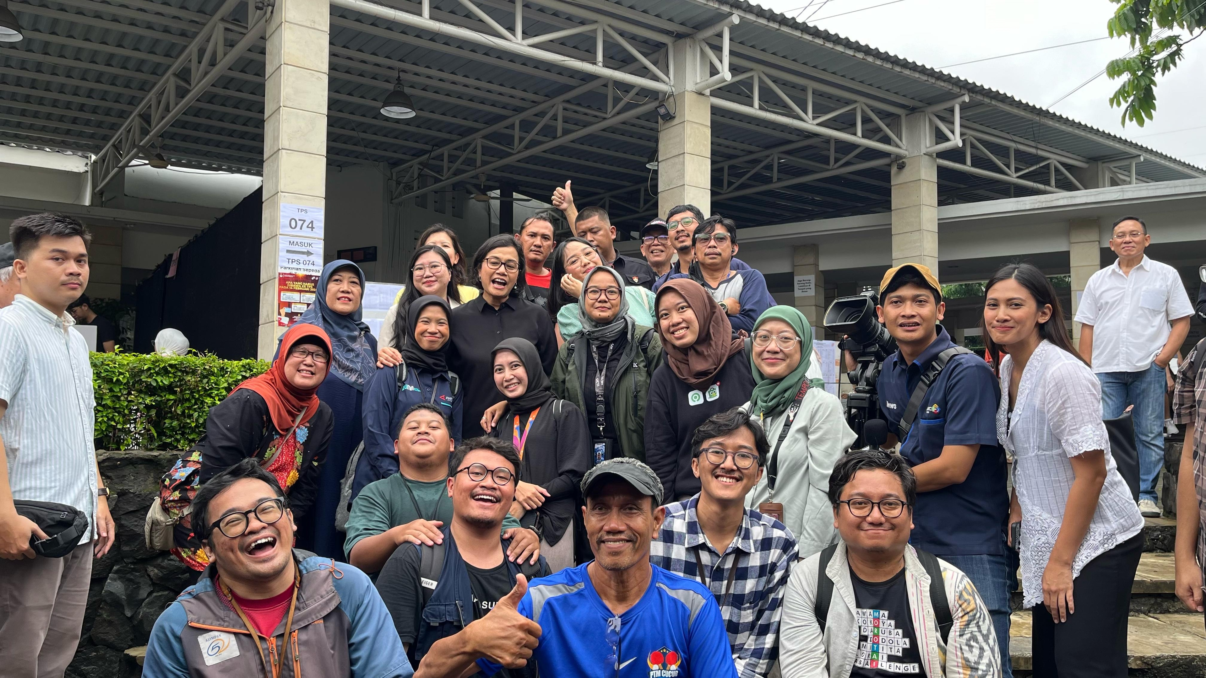 Nyoblos di TPS 73 Bintaro, Ini Pilihan Menkeu