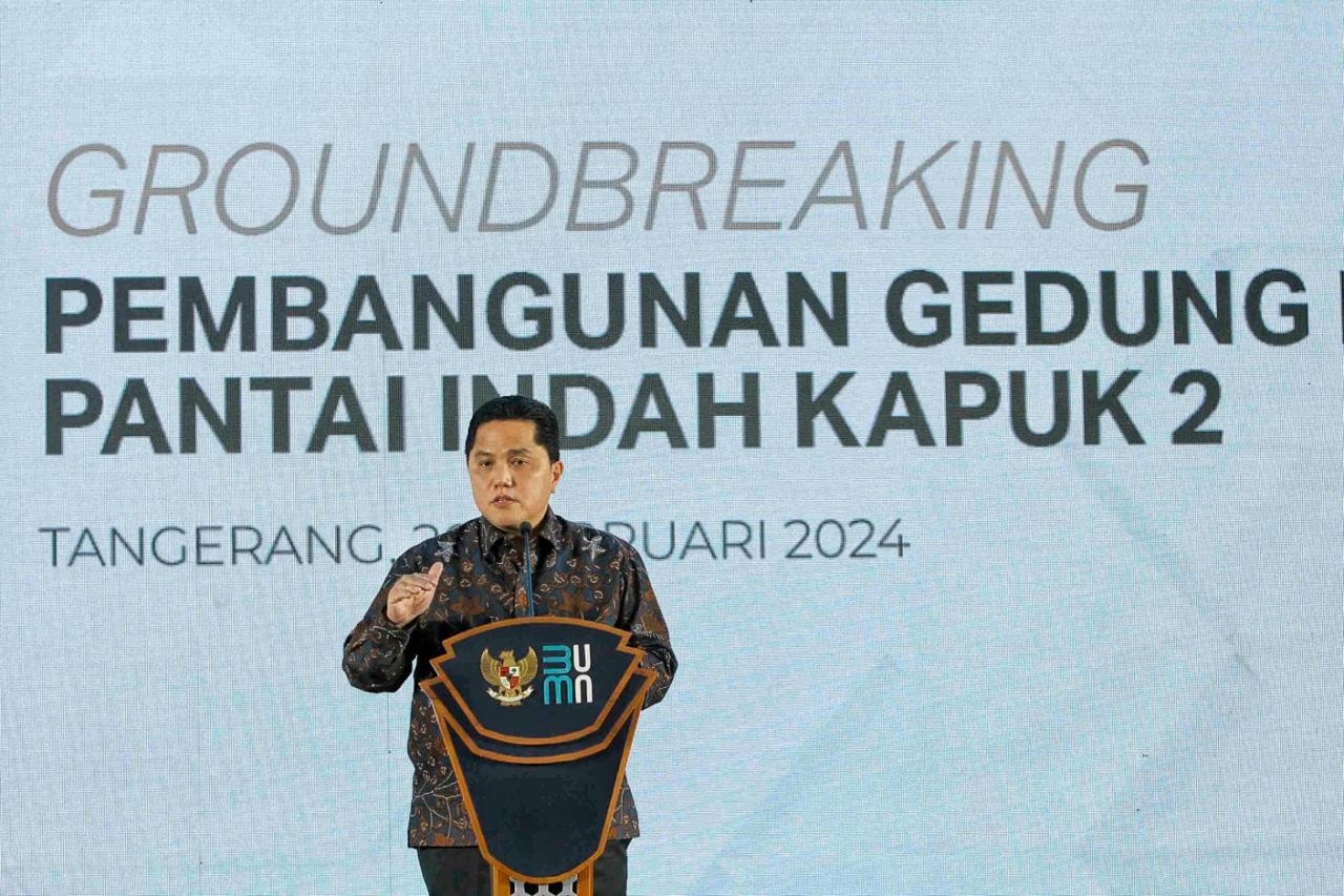 Bangun Perkantoran Berkonsep Green Building di PIK 2, Erick Thohir Apresiasi BNI