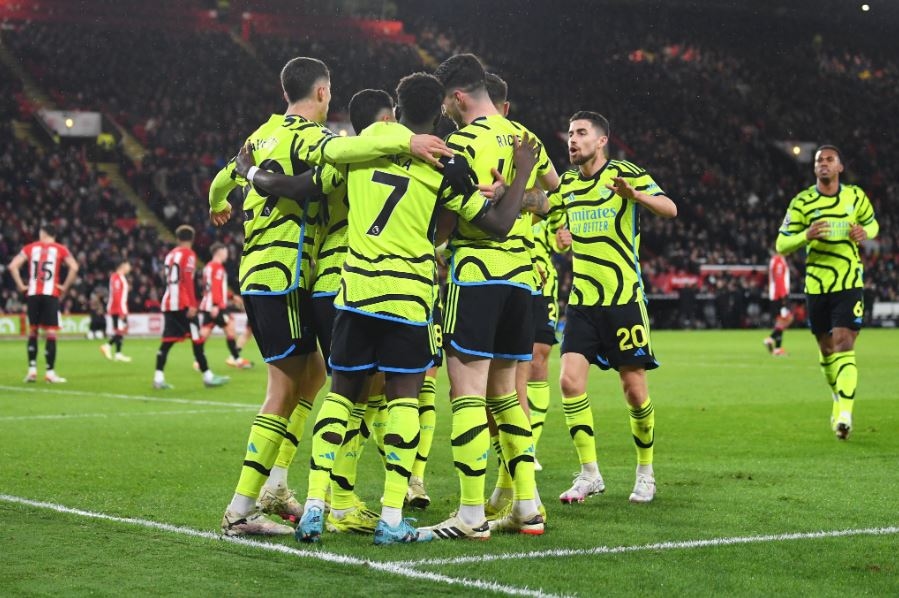 Klasemen Liga Inggris: Bantai Sheffield, Arsenal Berselisih 2 Angka dari Liverpool di Puncak