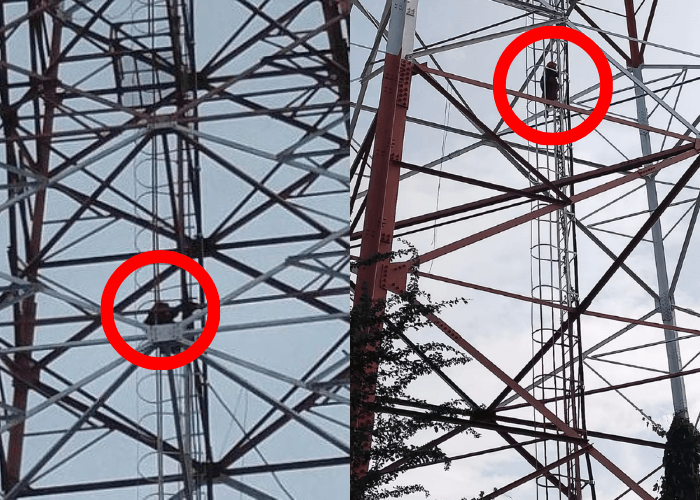 VIRAL Mahasiswi Unissula Nekat Panjat Tower Setinggi 100 Meter, Ternyata Ini Alasannya...