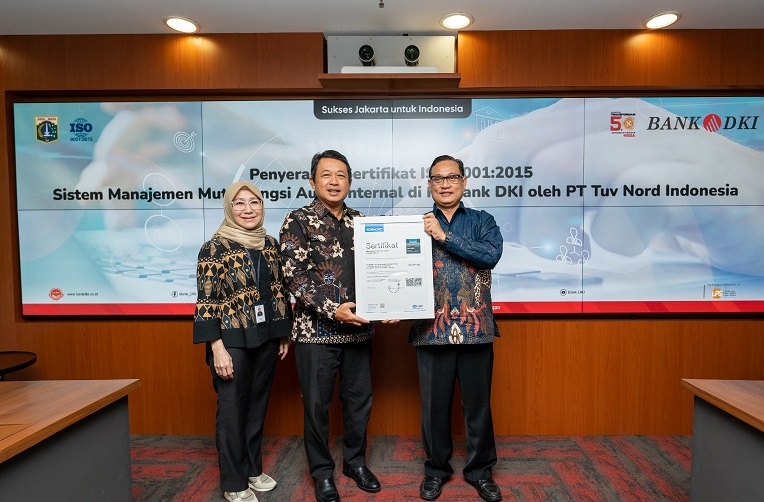Bank DKI Sabet ISO 9001:2015 untuk Sistem Manajemen Mutu Audit Internal