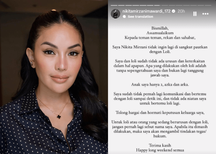 VIRAL Nikita Mirzani Ogah Dikaitkan Lagi Dengan Lolly: Anak Saya Hanya Dua!