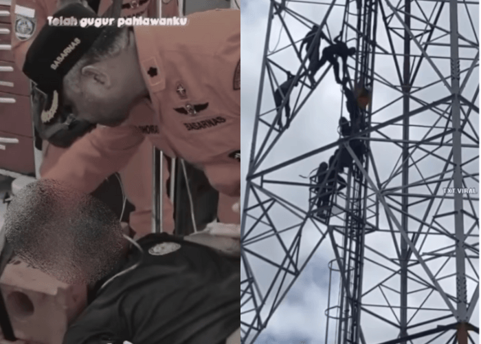 Anggota Basarnas Tewas saat Evakuasi Pria yang Ingin Lompat Dari Tower BTS di Jayapura