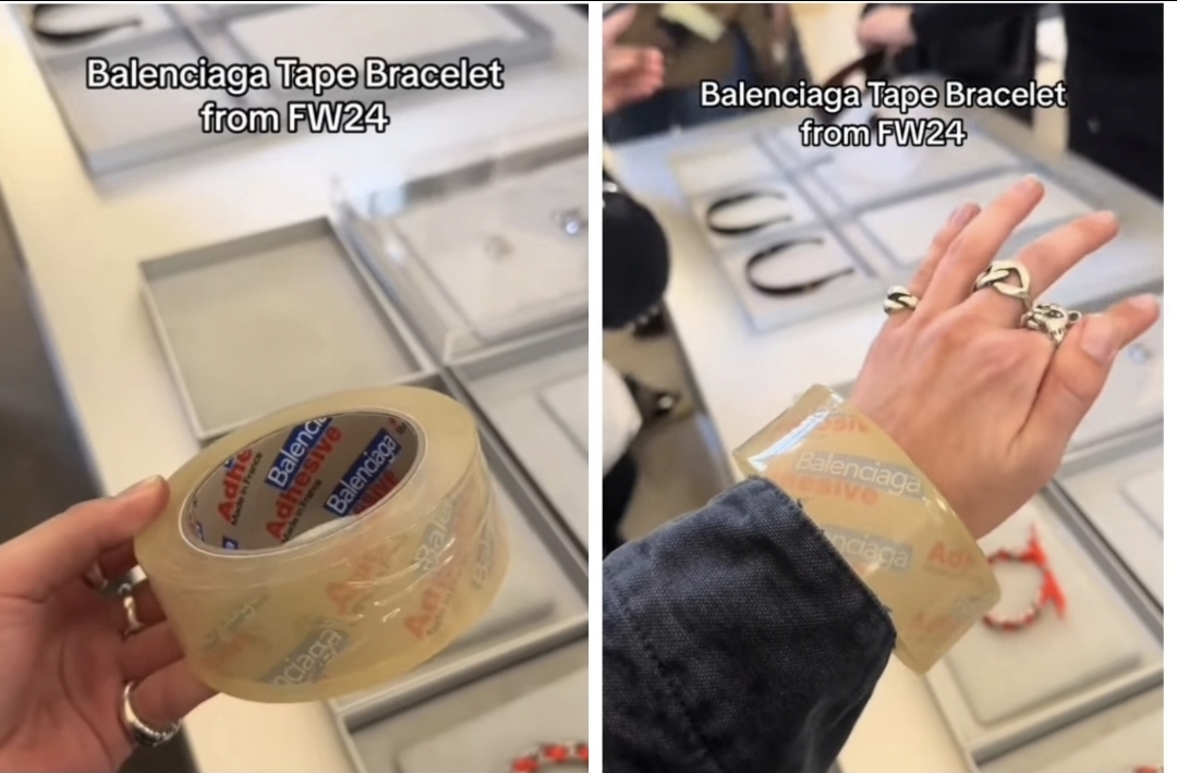 Nyeleneh, Balenciaga Rilis Gelang 'Lakban' Seharga Rp51,1 Juta