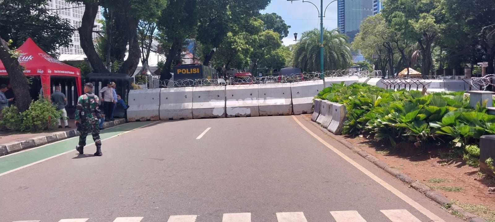 Jalan di Sekitar KPU Ditutup Jelang Pengumuman Pemilu 2024