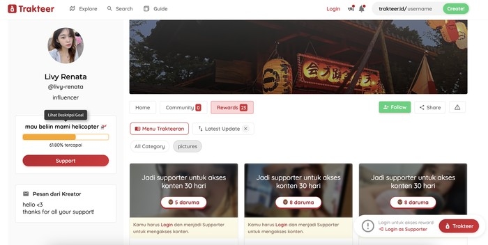 Apa itu Trakteer dan Bagaimana Cara Kerjanya? Situs yang Bisa Bikin Selebgram Livy Renata Beli Mercy