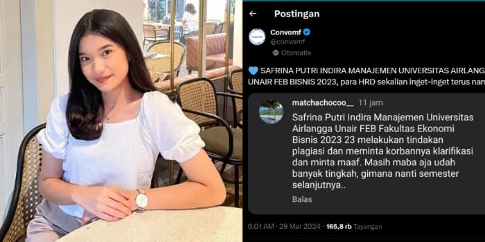 Siapa Itu Safrina Putri Indira? Mahasiswa UNAIR yang Trending Topic di X Karena Akui Plagiasi Tugas Teman Ternyata Konten Kreator TikTok