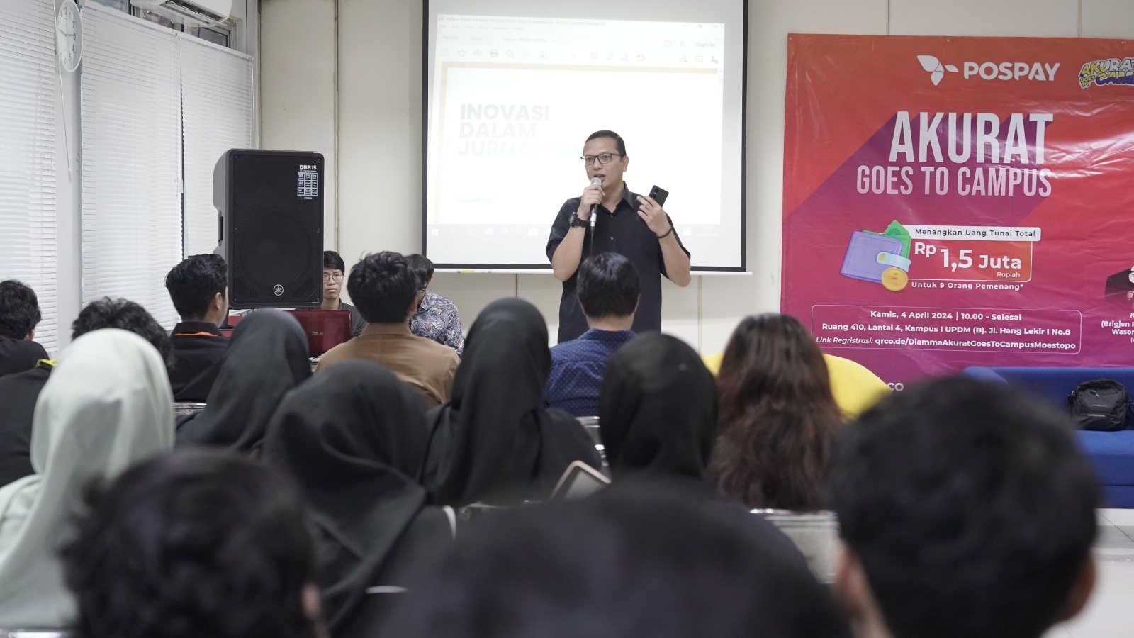 Pemimpin Redaksi Akurat.co Paparkan Inovasi dalam Jurnalisme di Depan Mahasiswa Universitas Moestopo