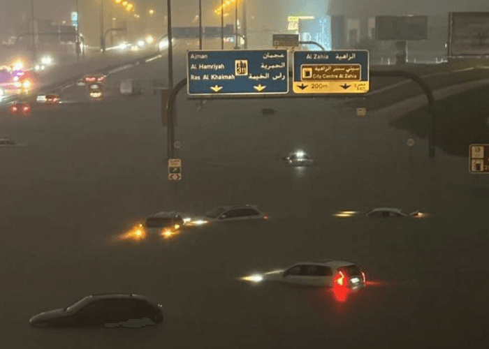 Dubai Diterjang Badai, Sejumlah Ruas Jalan Hingga Bandara Lumpuh Tergenang Banjir
