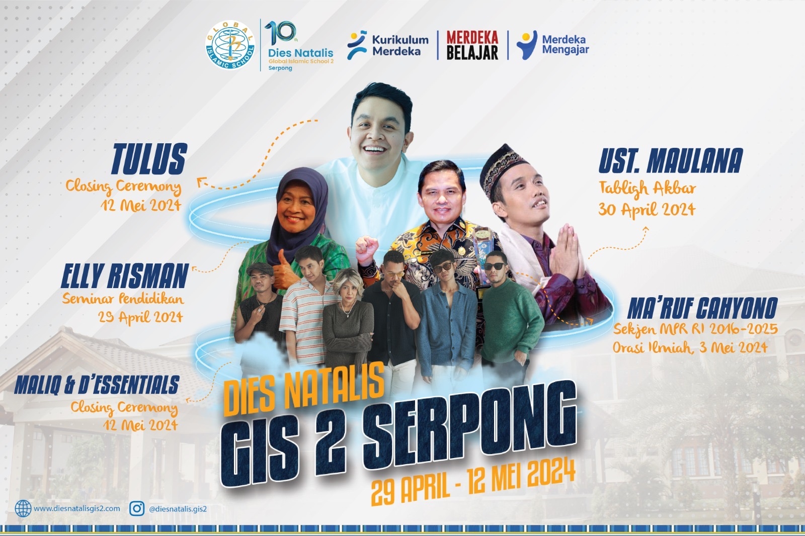 Tulus hingga Maliq & D’Essential akan Turut dalam Rangkaian Perayaan Dies Natalis Ke-10 GIS 2 Serpong