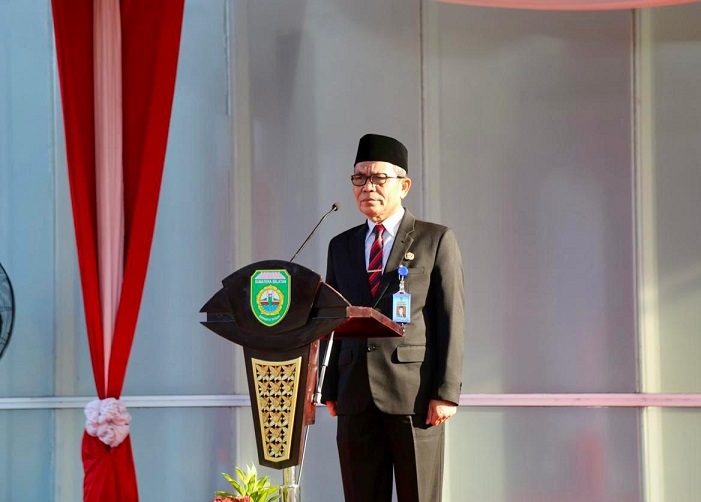 Pimpin Upacara HUT Otda di Lingkup Provinsi Sumsel, Sekda Supriono Bacakan Sambutan Mendagri