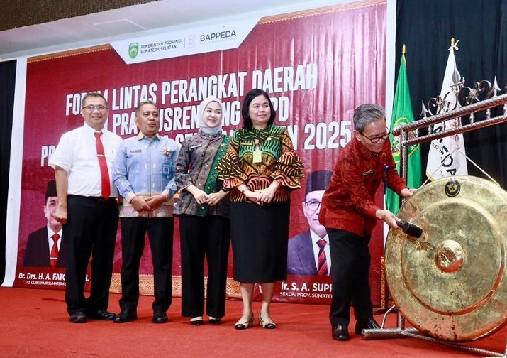 Sekda Supriono Buka Forum Lintas Perangkat Daerah dan Pra-Musrenbang RKPD Sumsel Tahun 2025