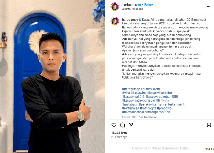 Hard Gumay Beri Tanggapan Soal Pelaku Kasus Pembunuhan Vina Cirebon: Mata Tak Bisa Berbohong