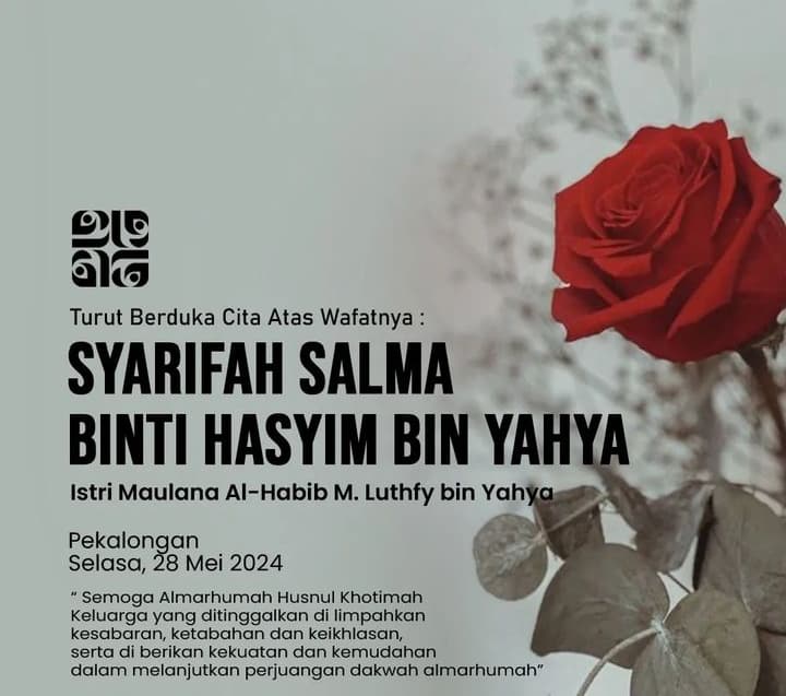 Innalilahi wa Innailaihi Raji'un, Syarifah Salma Istri Habib Luthfi bin Yahya Meninggal Dunia