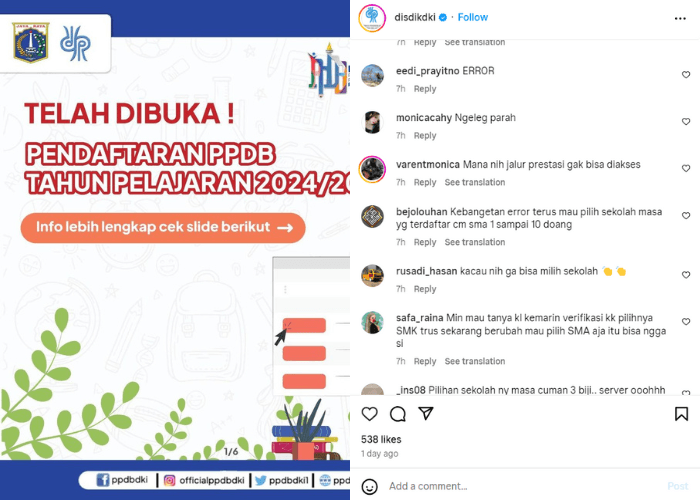 Website PPDB Jakarta 2024 Sempat Down di Hari Pertama, Pemprov: Ada Penumpukan Pengguna!