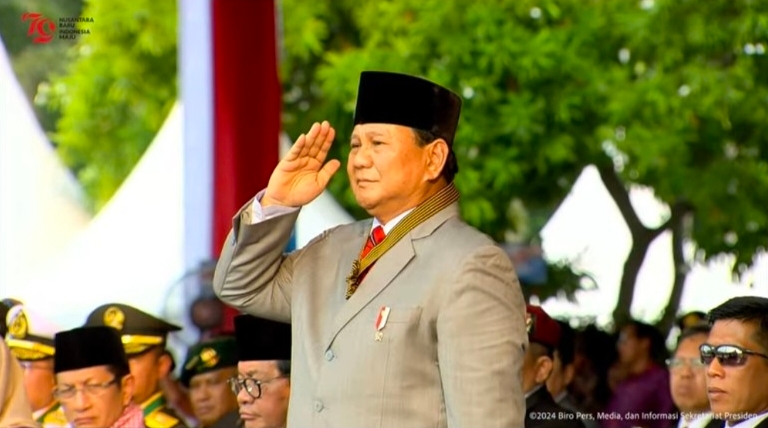 Di HUT Bhayangkara, Jokowi Sapa Prabowo sebagai Presiden Terpilih