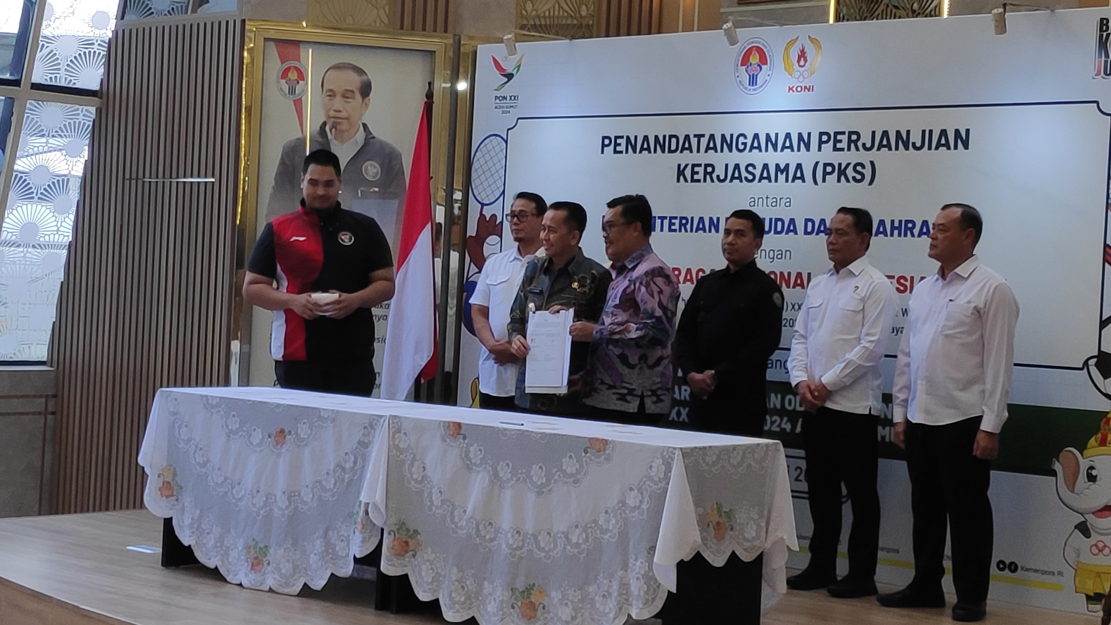 Kemenpora Tandatangani Kerjasama dengan KONI Pusat, PB PON Aceh dan PB PON Sumut