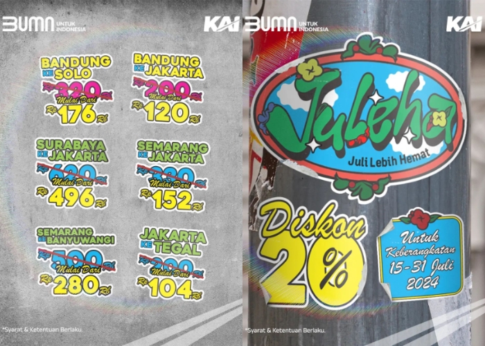 Daftar KAI Diskon 20 Persen Juli 2024, Tersedia Kelas Ekonomi hingga Eksekutif