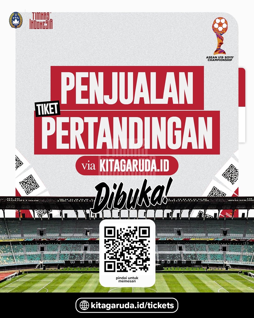 Resmi! Inilah Cara Beli dan Harga Tiket Pertandingan Timnas Indonesia Piala AFF U19 2024