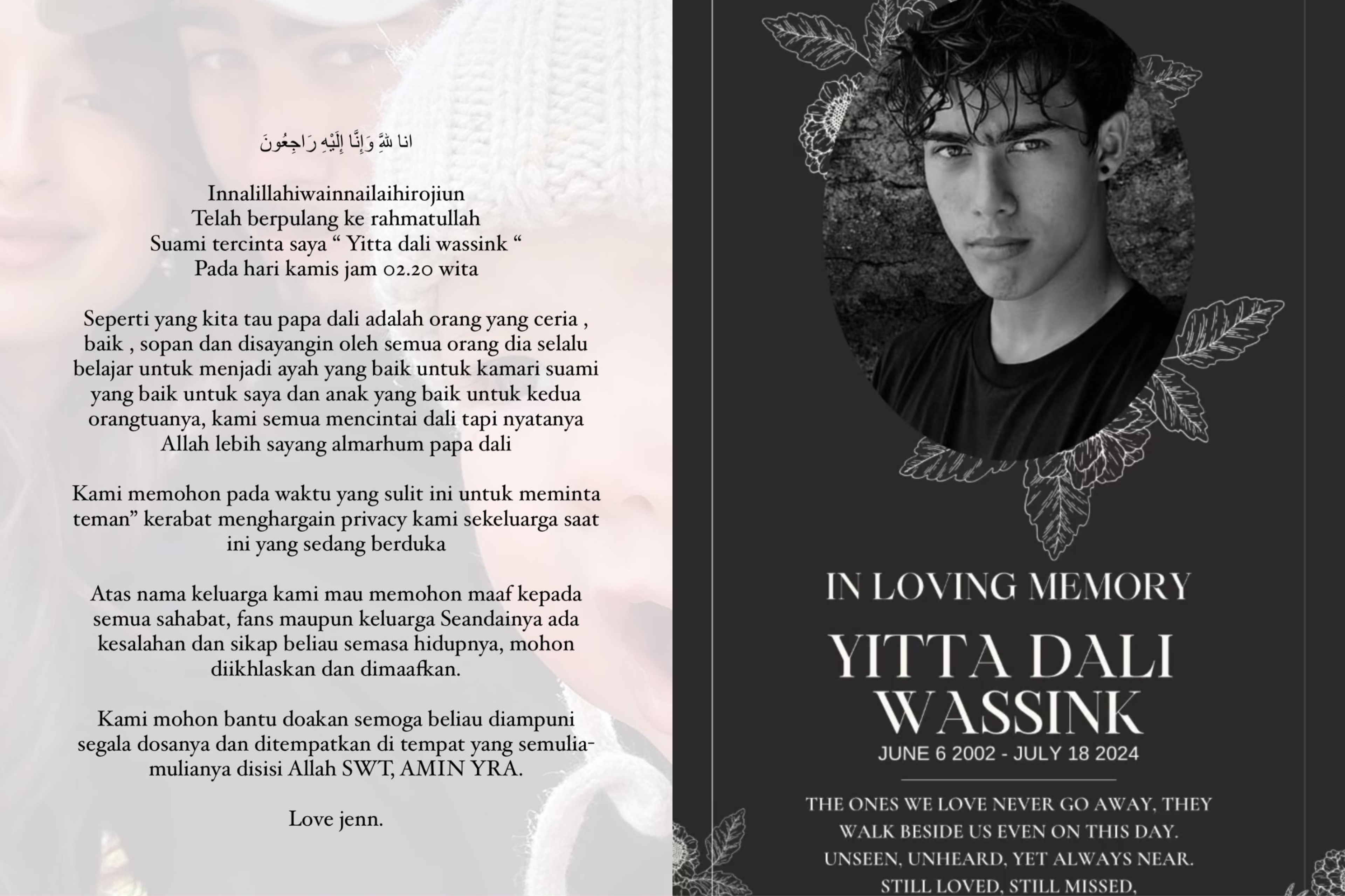 Innalillahi, Suami Jennifer Coppen Dikabarkan Meninggal Dunia di Usia 22 Tahun