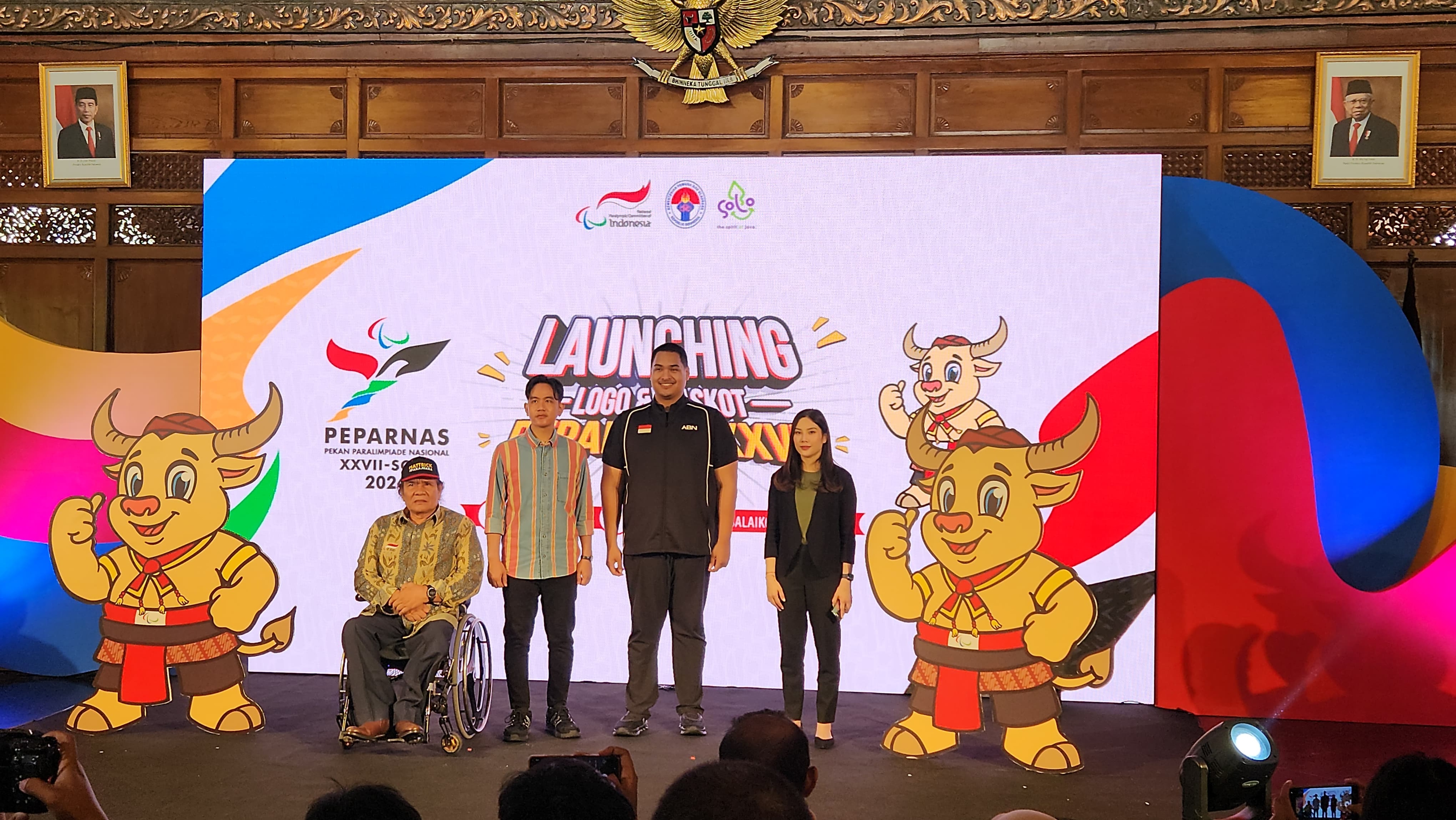 Logo dan Maskot Peparnas XVII Resmi diperkenalkan di Solo, Kental Nuansa Jawa