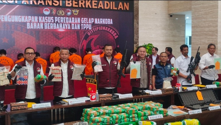 Bareskrim Ungkap Kasus Peredaran Narkoba Jaringan Malaysia dan Myanmar, 157 Kg Sabu Diamankan