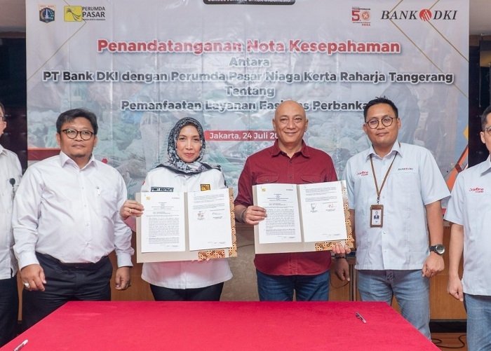 Gandeng Perumda Pasar Niaga Kerta Raharja, Bank DKI Berikan Layanan Fasilitas Perbankan