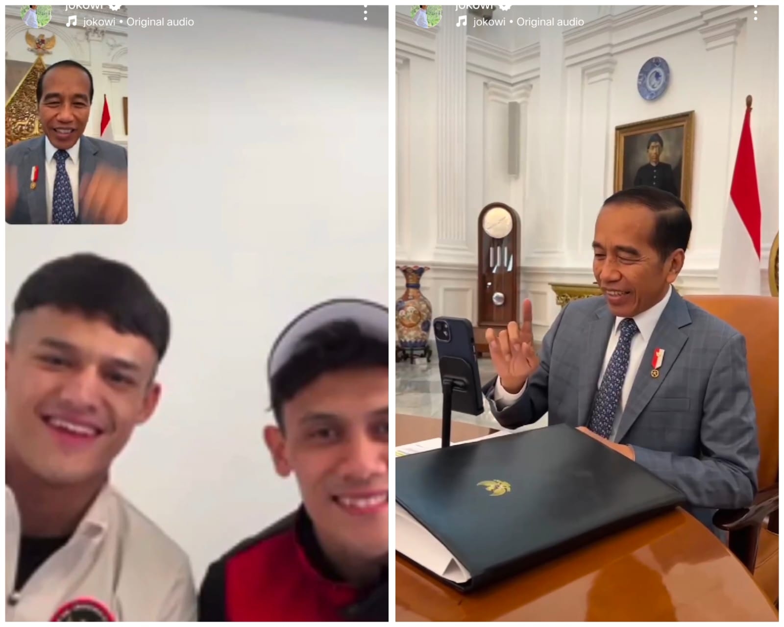 Jokowi Video Call dengan Veddriq Leonardo dan Rizki Juniansyah: Saya Tunggu di Tanah Air