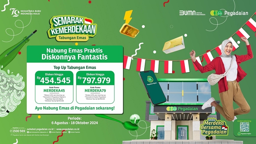 Nabung Emas Praktis dengan Diskon Fantastis di Pegadaian