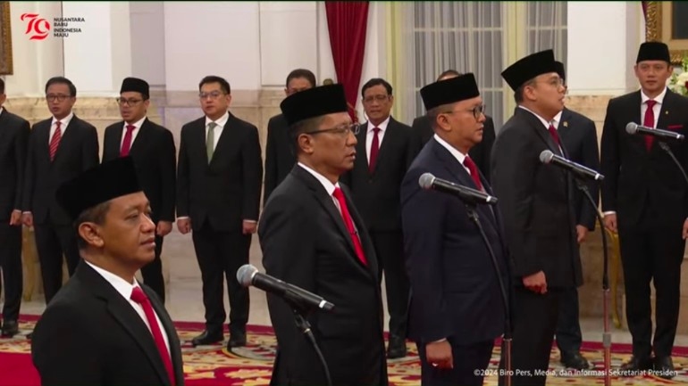 Sah! Bahlil Lahadalia Jadi Menteri ESDM, Supratman Andi Jadi Menkumham