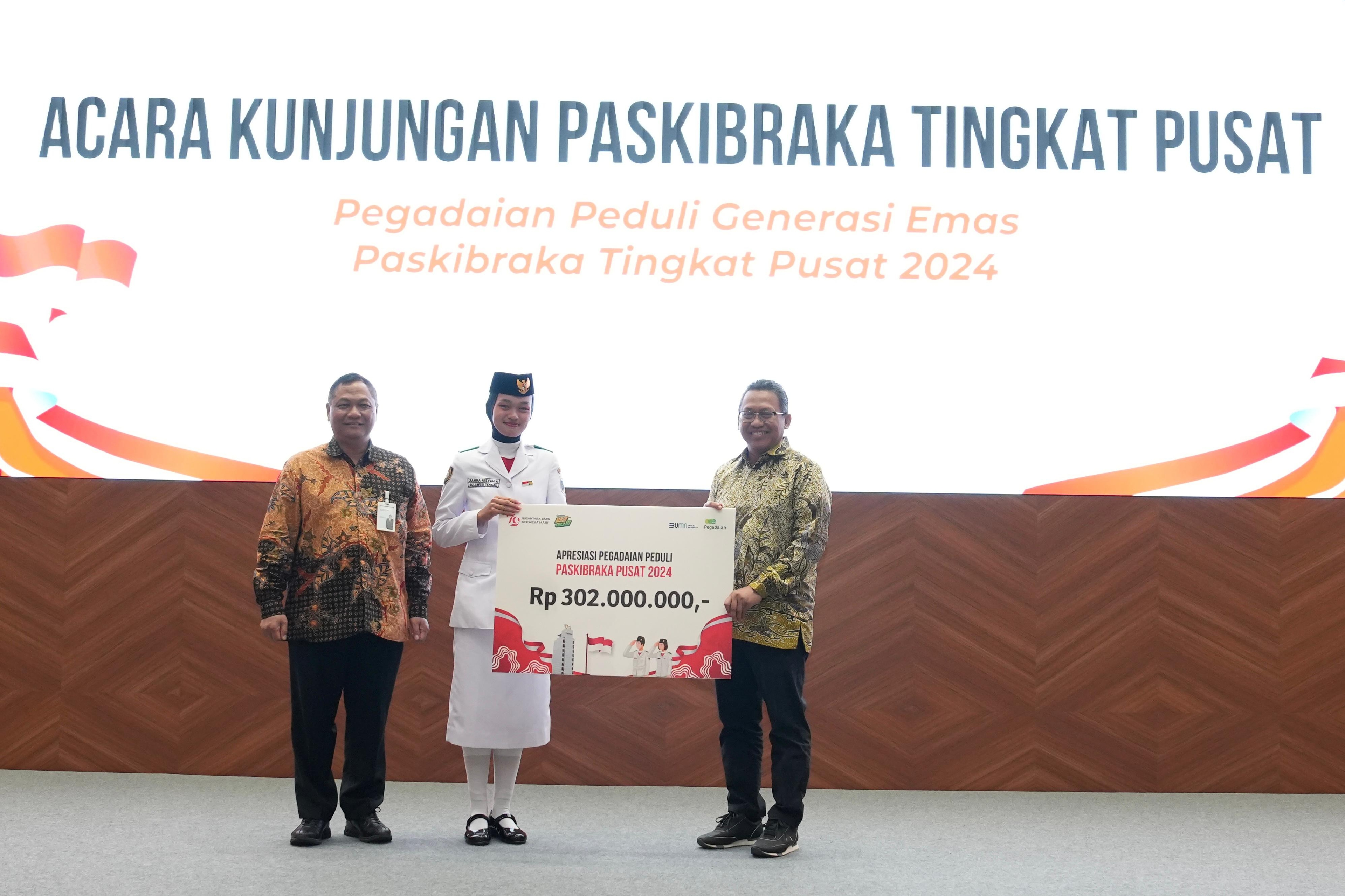 Peduli Generasi Emas, Pegadaian Berikan Apresiasi kepada Paskibraka 2024