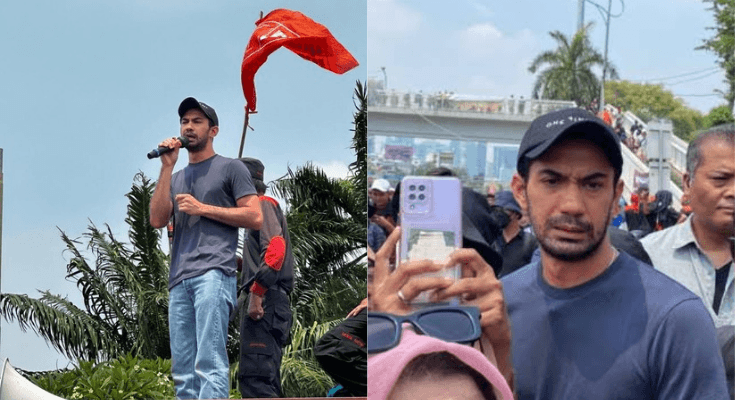 Heboh Aksi Reza Rahadian Ikut Demo di Gedung DPR, Netizen: Negara Sedang Tidak Baik-baik Saja!