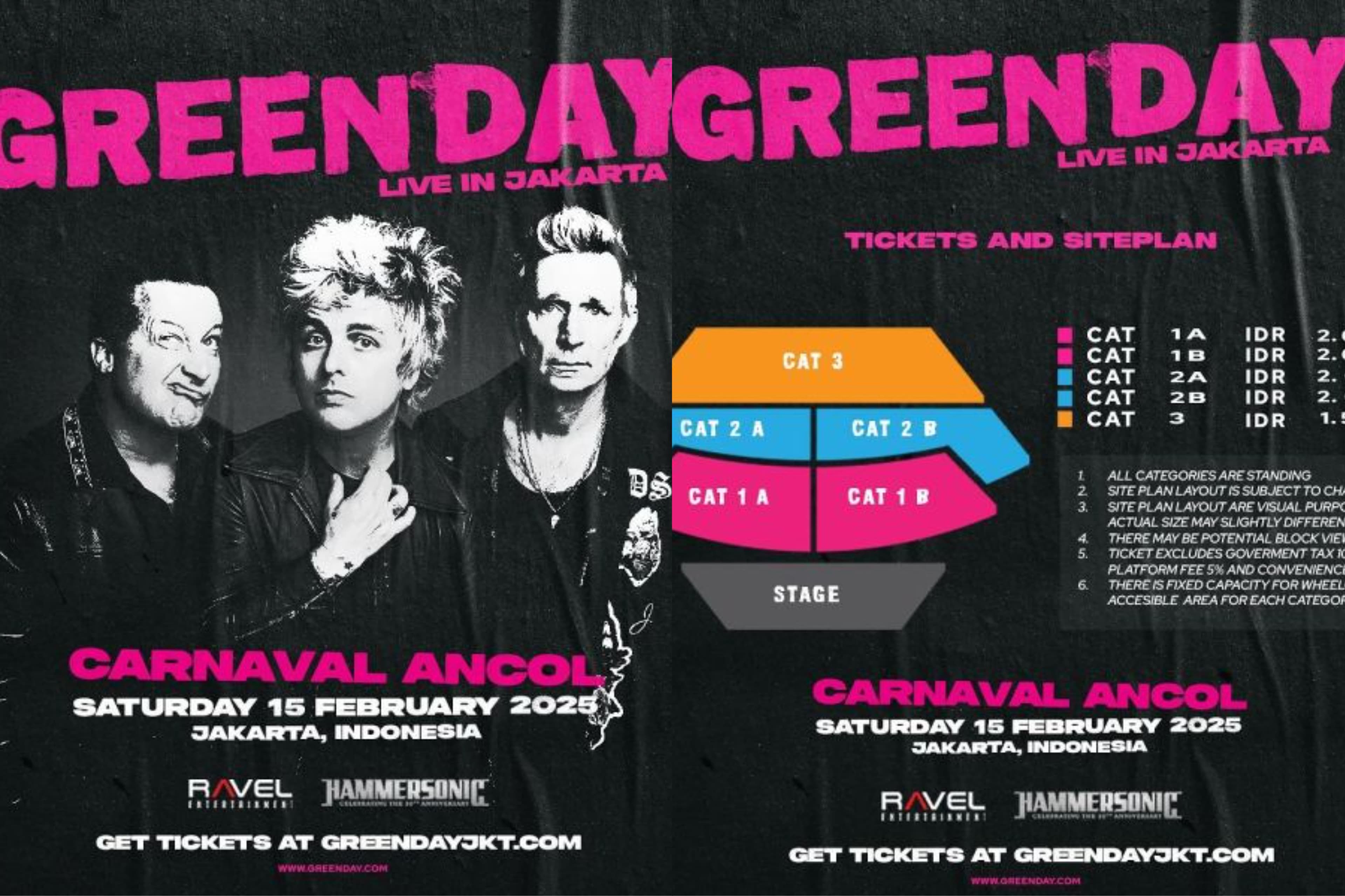 Daftar Kategori Tiket Konser Green Day Jakarta 2025 dan Syarat Pembelian Resmi yang Perlu Diketahui!