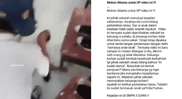 Kronologi Peristiwa Bullying Siswa SMP di Gowa Sulawesi Selatan, Keluarga Korban Geram Lihat Reaksi Pihak Sekolah!