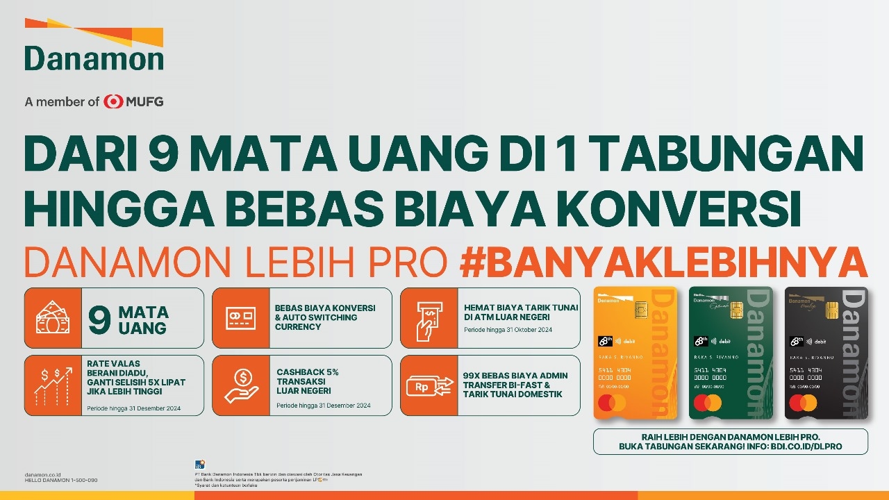 LEBIH PRO, Tabungan Valas Danamon dengan Beragam Fitur yang BanyakLebihnya