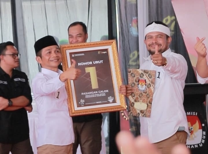 Pasangan Binzein-Abang Ijo Dapat Nomor Urut 1 di Pilkada Purwakarta