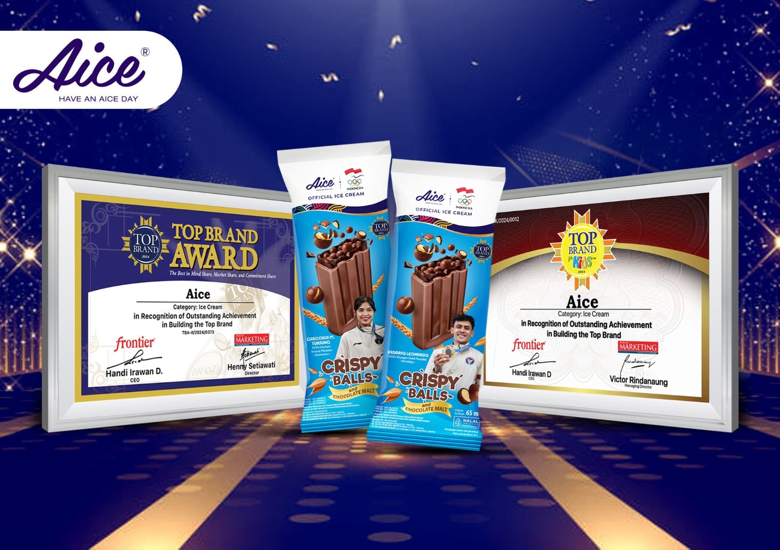 Produsen Es Krim Aice Sabet Top Brand Award dan Top Brand for Kids Award yang ke-6