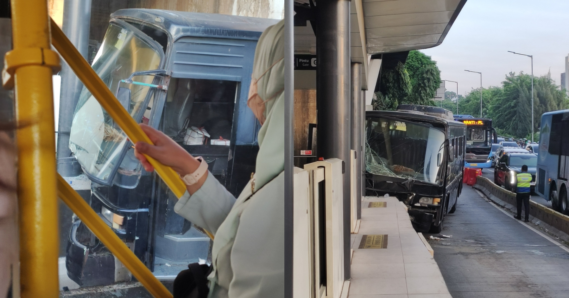 Paspampres Akui Bus yang Tabrak Halte Transjakarta di Petamburan karena Rem Blong