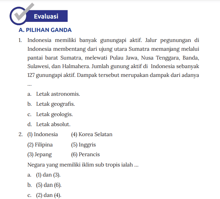 Kunci Jawaban IPS Kelas 8 Halaman 60 Kurikulum Merdeka: Pembahasan Kondisi Geografis