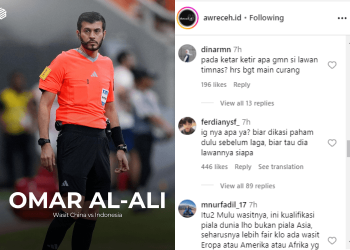 Wasit Asal UEA Omar Mohamed Al Ali Tuai Komentar Netizen Usai Ditunjuk Pimpin Laga Indonesia vs China: Instagramnya Apa? Biar Dikasih Paham Dulu