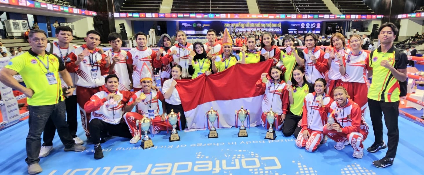 Tim Kickboxing Indonesia Boyong 19 Medali di Kejuaraan Asia 2024